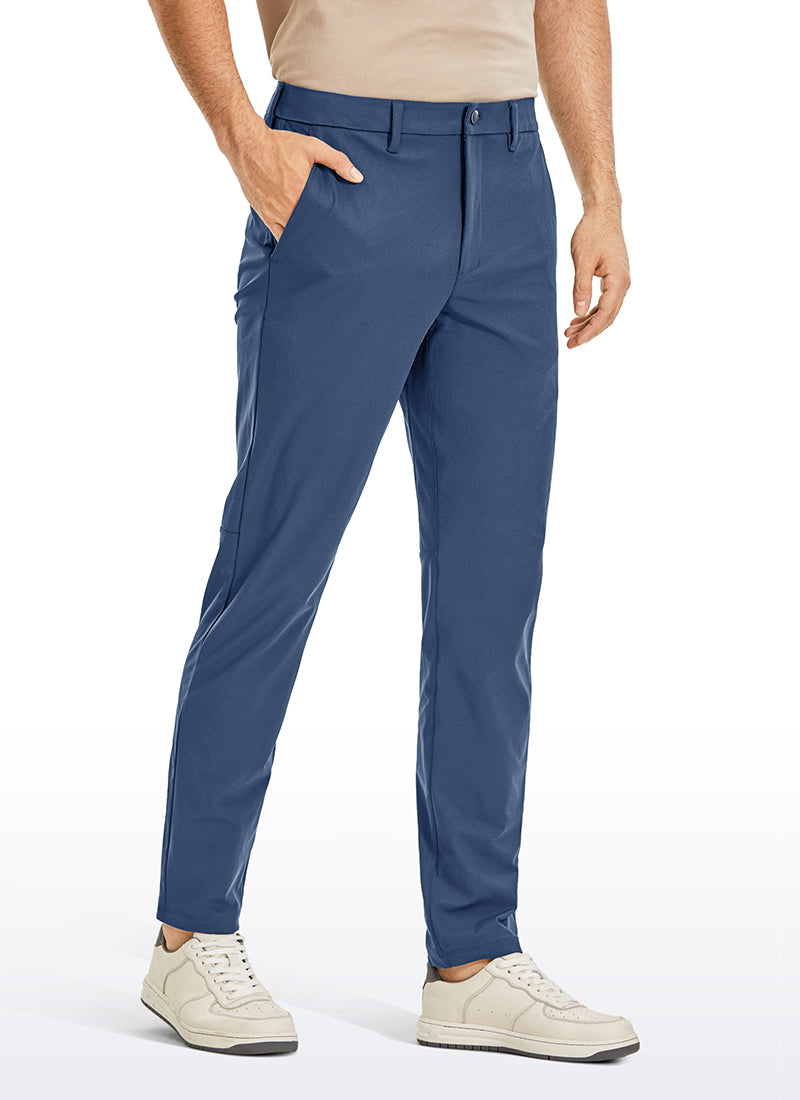 Men's straight-leg golf trousers with belt loops and front pockets