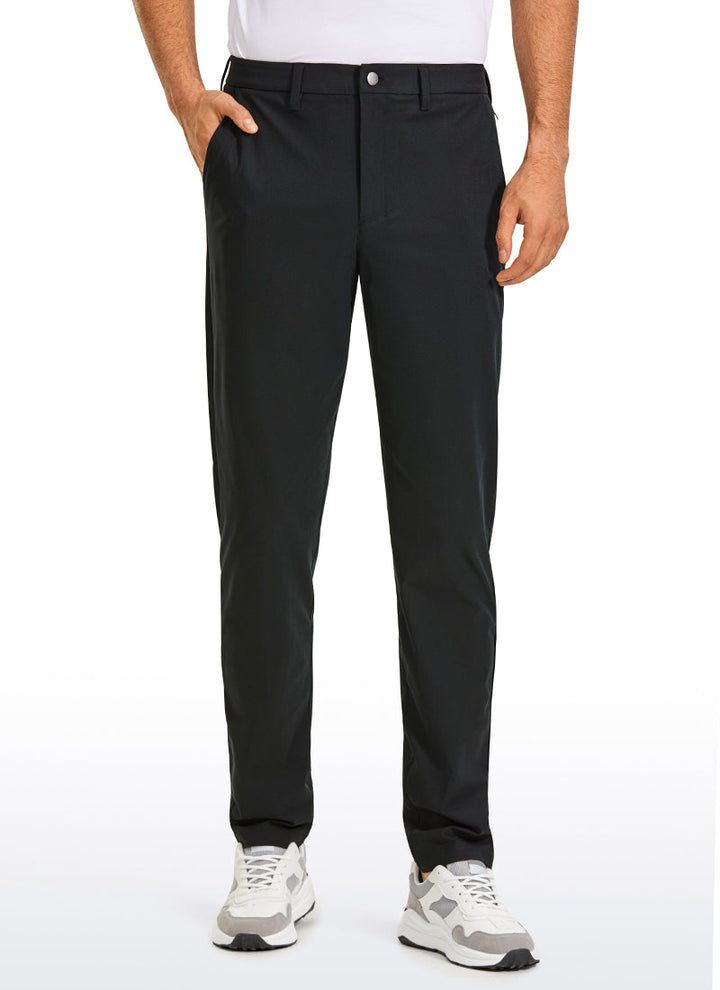 Men's straight-leg golf trousers with belt loops and front pockets