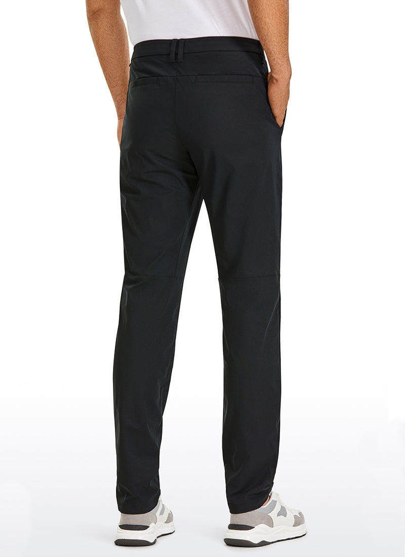 Men's straight-leg golf trousers with belt loops and front pockets