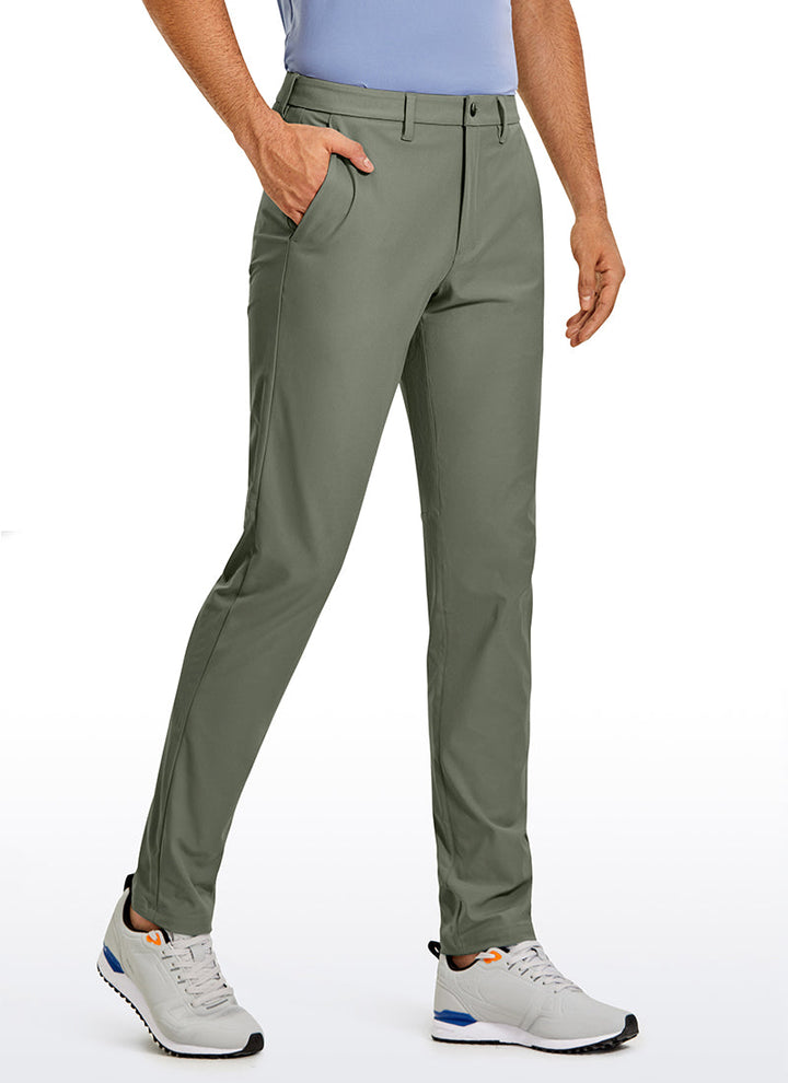 Men's straight-leg golf trousers with belt loops and front pockets