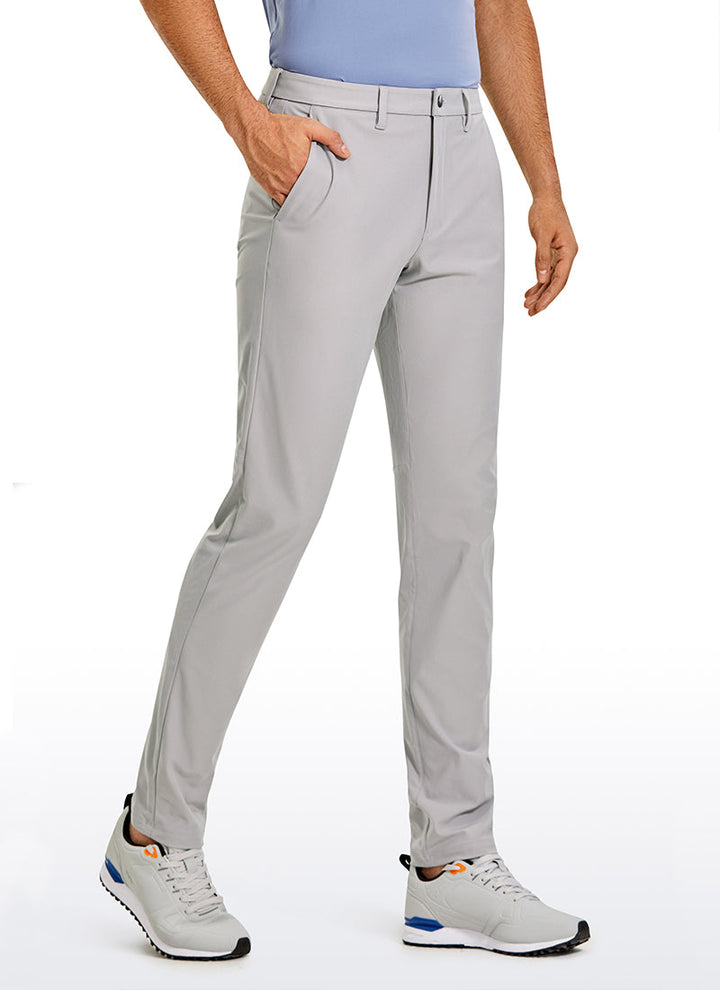 Men's straight-leg golf trousers with belt loops and front pockets