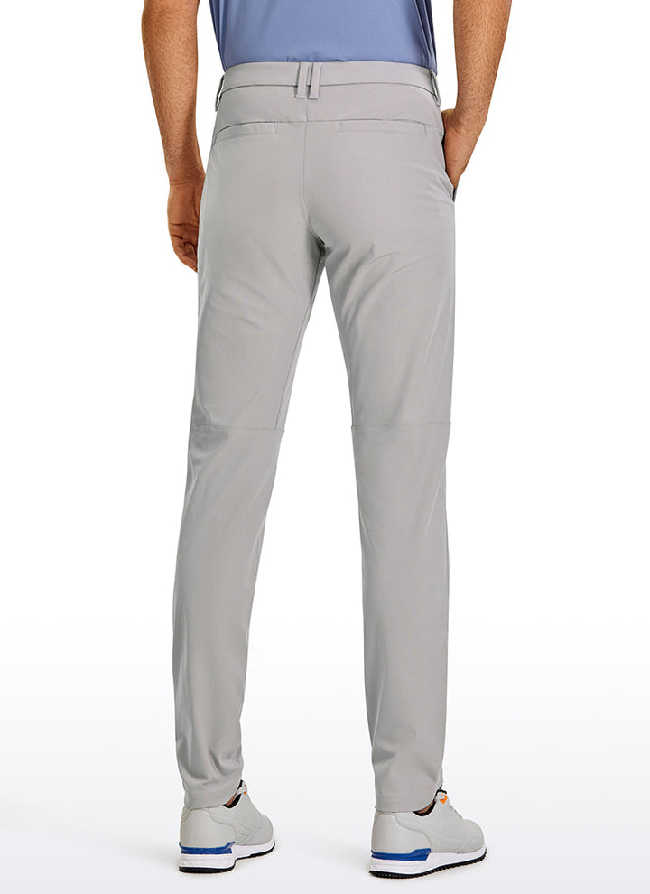Men's straight-leg golf trousers with belt loops and front pockets