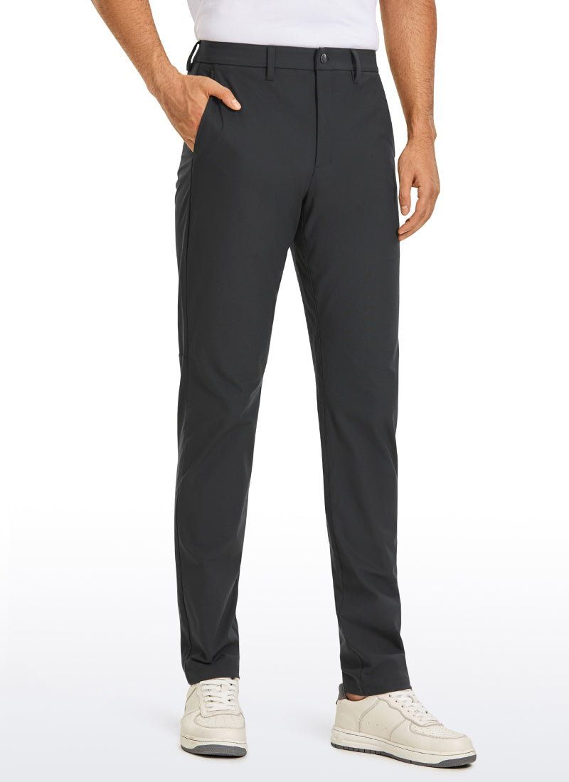 Men's straight-leg golf trousers with belt loops and front pockets