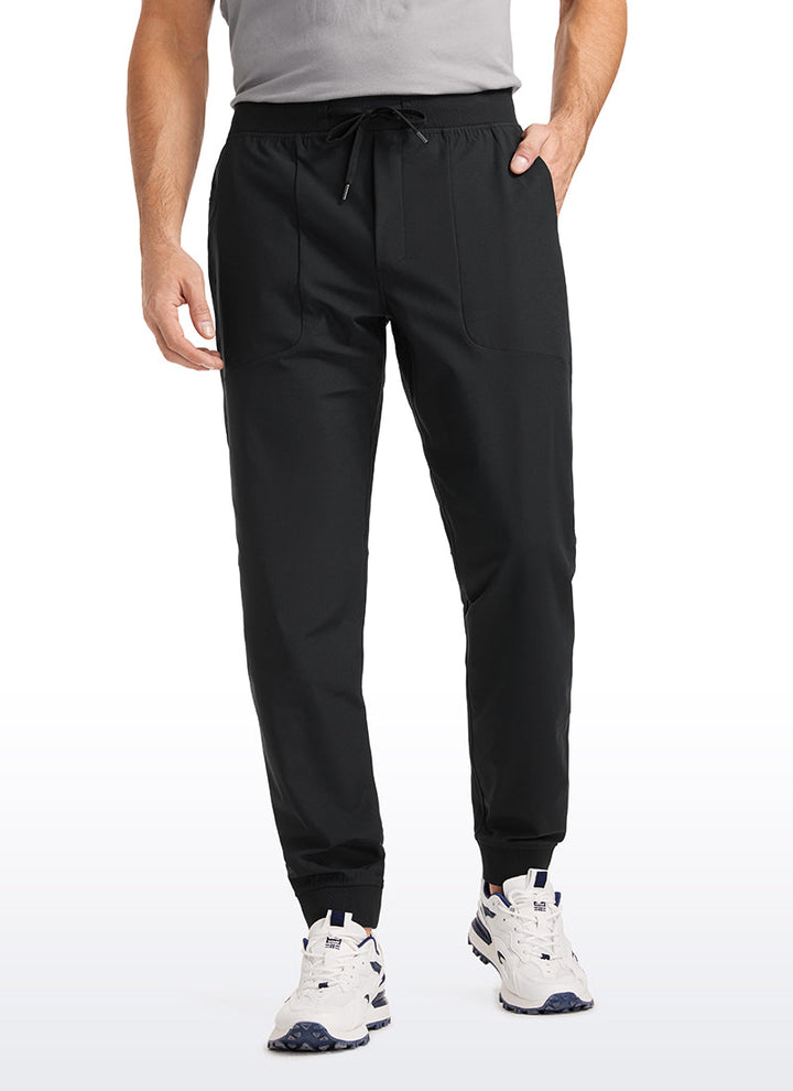 Men's slim-fit jogger trousers with drawstring waist, tapered legs and cuffed hems