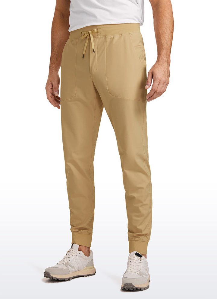 Men's slim-fit jogger trousers with drawstring waist, tapered legs and cuffed hems