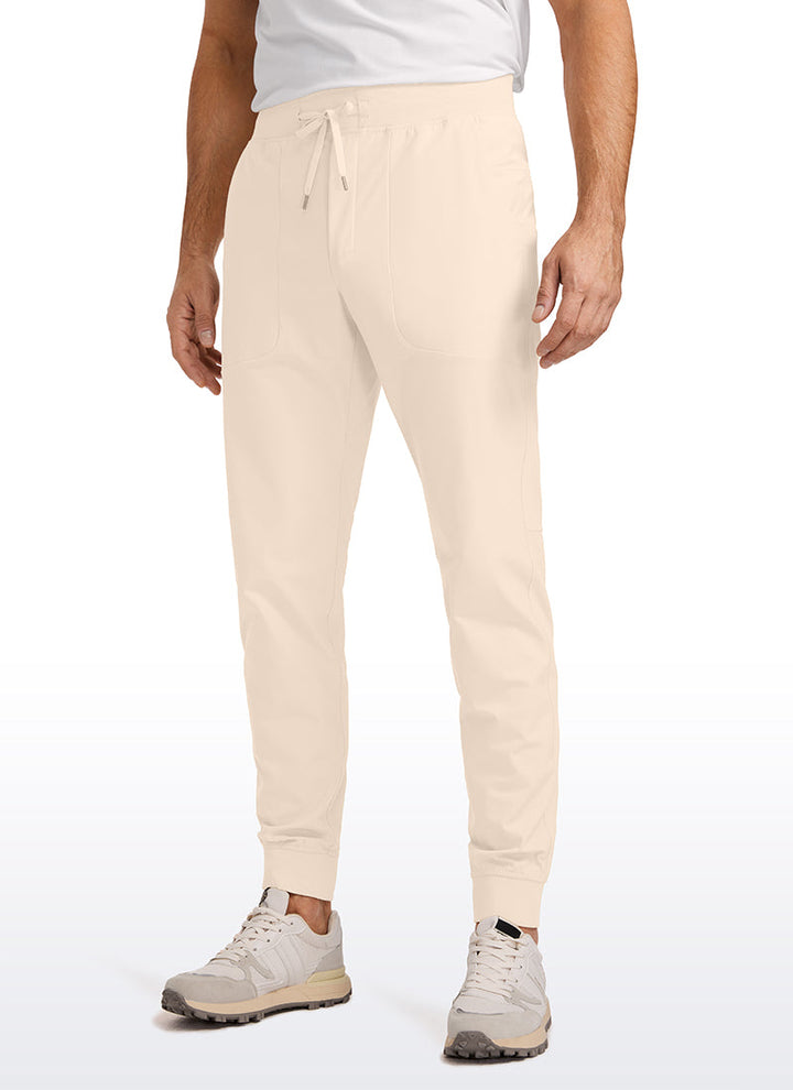 Men's slim-fit jogger trousers with drawstring waist, tapered legs and cuffed hems
