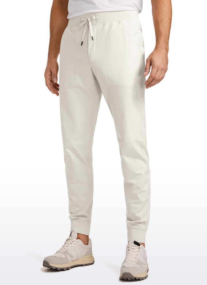 Men's slim-fit jogger trousers with drawstring waist, tapered legs and cuffed hems