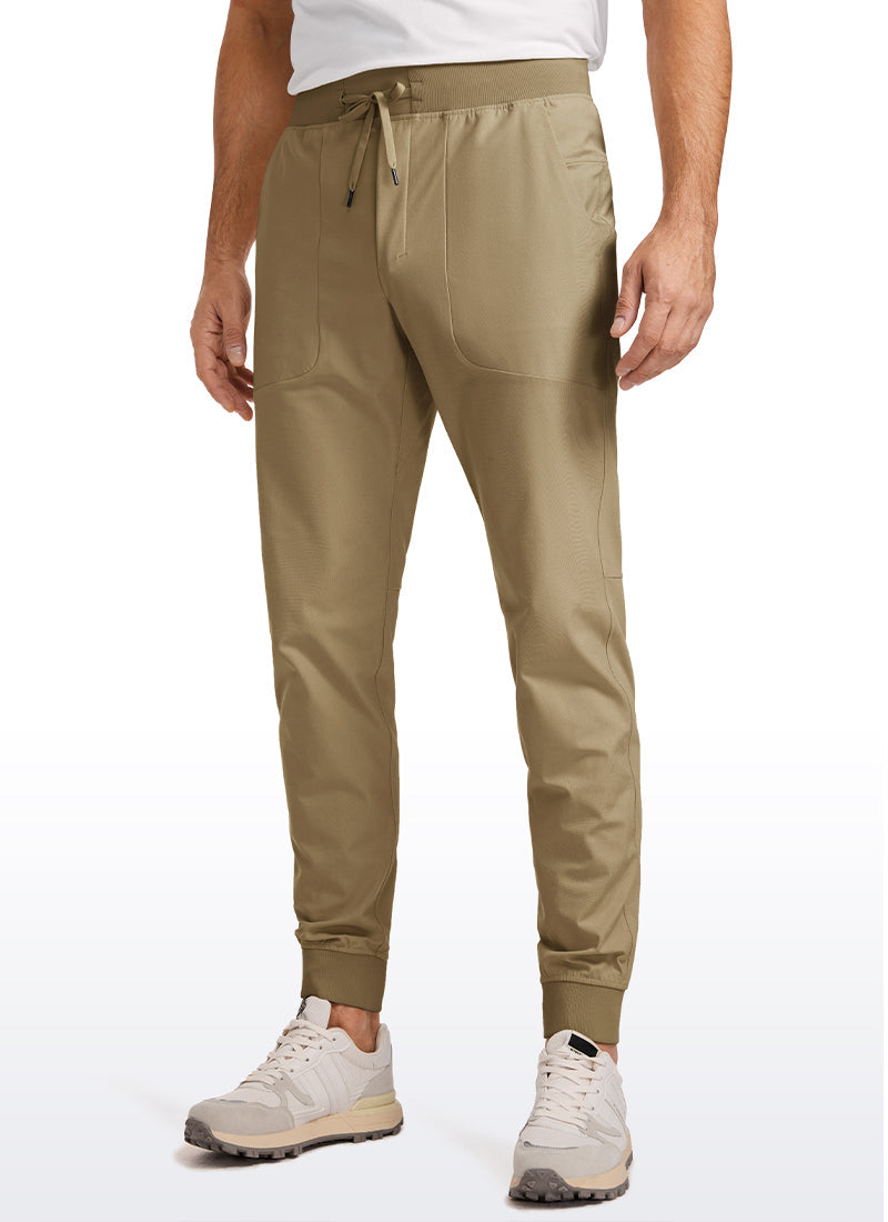 Men's slim-fit jogger trousers with drawstring waist, tapered legs and cuffed hems