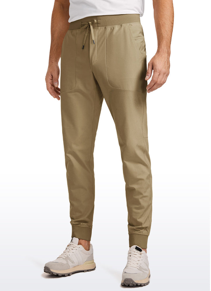 Men's slim-fit jogger trousers with drawstring waist, tapered legs and cuffed hems