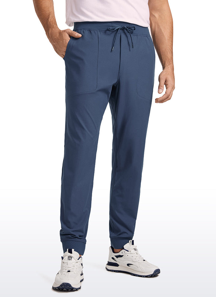Men's slim-fit jogger trousers with drawstring waist, tapered legs and cuffed hems