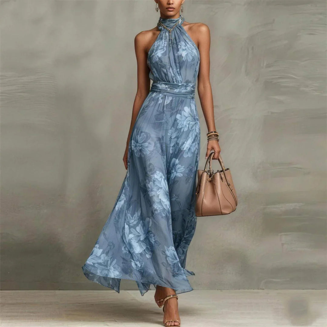 Women's Floral Maxi Dress — Sleeveless Printed Summer Maxi Dress