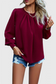 Women's Lace Collar Long-Sleeve Top — Soft Feminine Blouse
