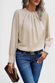 Women's Lace Collar Long-Sleeve Top — Soft Feminine Blouse