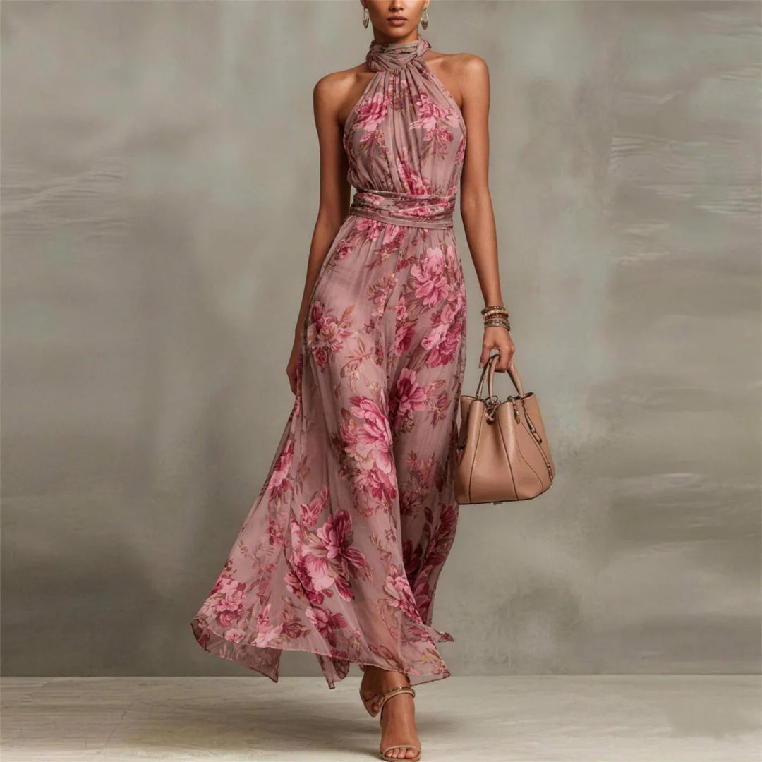 Women's Floral Maxi Dress — Sleeveless Printed Summer Maxi Dress
