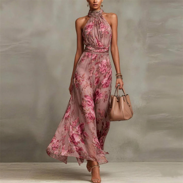 Women's Floral Maxi Dress — Sleeveless Printed Summer Maxi Dress