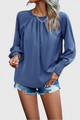 Women's Lace Collar Long-Sleeve Top — Soft Feminine Blouse