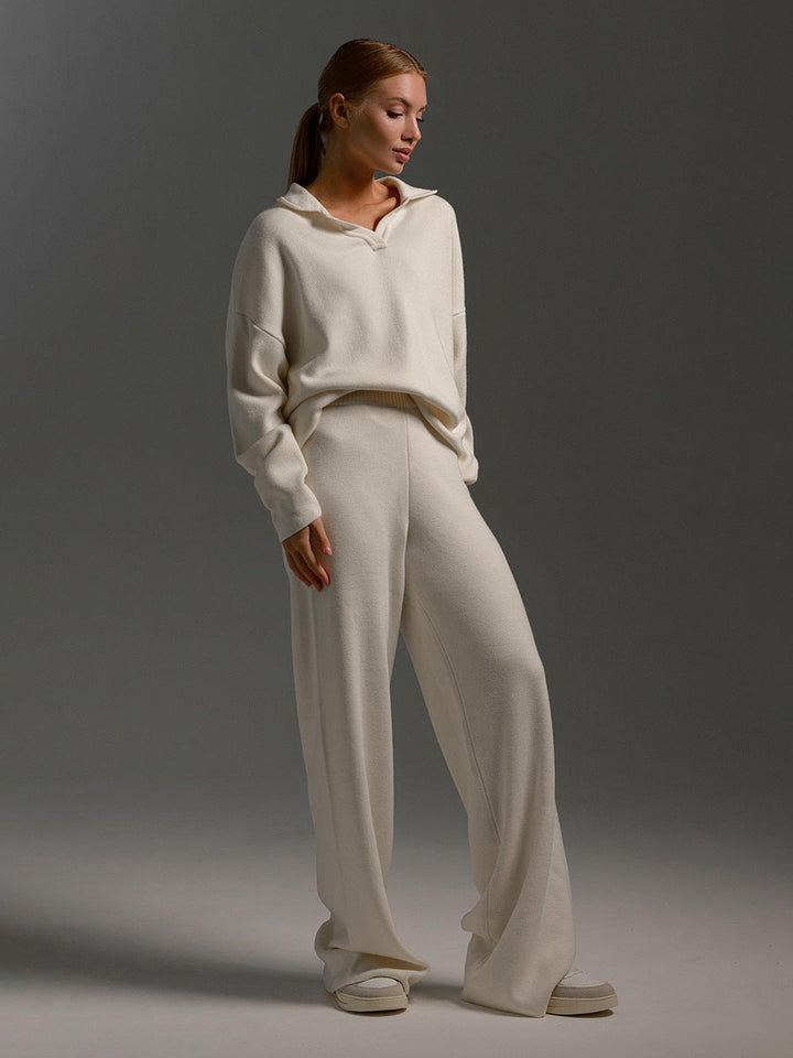 Hannah | Women’s Collared Two Piece Relaxed Fit Lounge Set - Image 5
