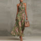 Women's Floral Maxi Dress — Sleeveless Printed Summer Maxi Dress