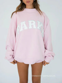 Soft Pink with White Letters