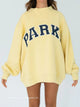 Women's oversized hoodie sweatshirt with chenille front lettering
