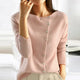 Clara | Women’s Lightweight Stretch Sweater with Buttons - Image 1