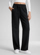 Women's straight leg sweatpants with elasticated drawstring waist and side pockets