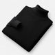 Men's plain ribbed turtleneck jumper with long sleeves
