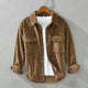Men's corduroy shirt with long sleeves and two chest pockets