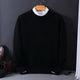 Men's plain crew neck jumper with long sleeves