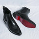 Men's ankle Chelsea boots with elastic sides and pointed toes