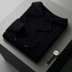 Men's plain pullover hoodie with drawstring hood and ribbed trims