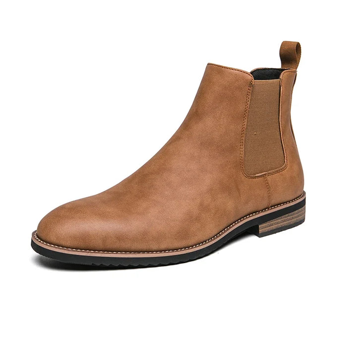 Unisex Chelsea ankle boots with elastic side panels and pull tabs