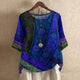 Women's Floral Print Blouse, Round Neck, Half Sleeve