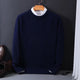 Men's plain crew neck jumper with long sleeves