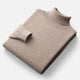 Men's plain ribbed turtleneck jumper with long sleeves