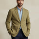 Men's blazer-style jacket with notched lapels and patch pockets