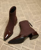 Women's pointed toe block heel ankle boots
