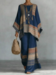 Women's 2-Piece Linen Set - Oversized Top, Wide-Leg Trousers, 6 Colours