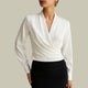 Sophia | Women’s Elegant V-Neck Satin Blouse - Image 3