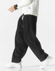Men's wide-leg corduroy trousers with drawstring waist