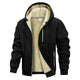 Men's hooded zip jacket with fleece-style lining and zipped pockets