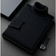 Men's ribbed turtleneck jumper folded in a presentation box