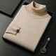Women's plain turtleneck sweater with long sleeves