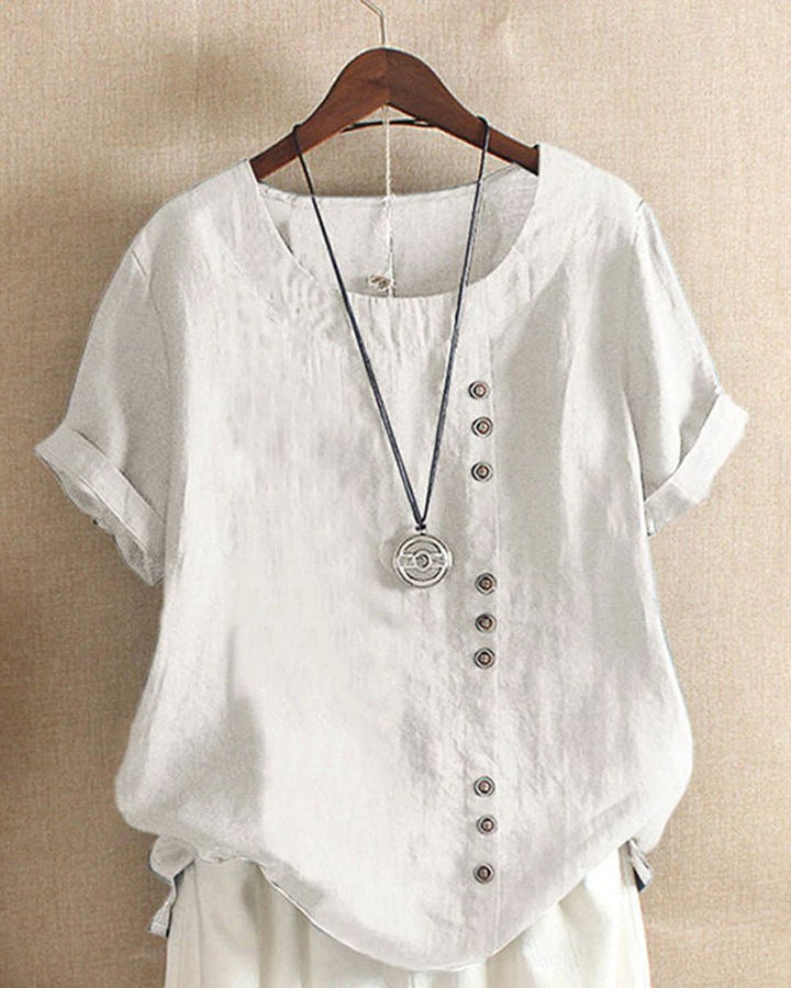 Women's button-front casual tunic top