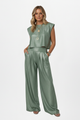 Two-Piece Set with Cropped Top and Wide-Leg Pants - Image 2
