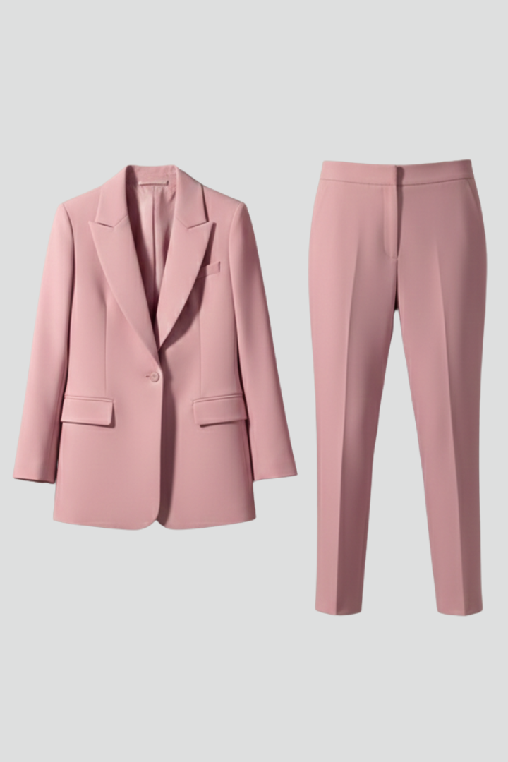 Women’s Blazer and Trousers Set with Long Sleeves - Image 1