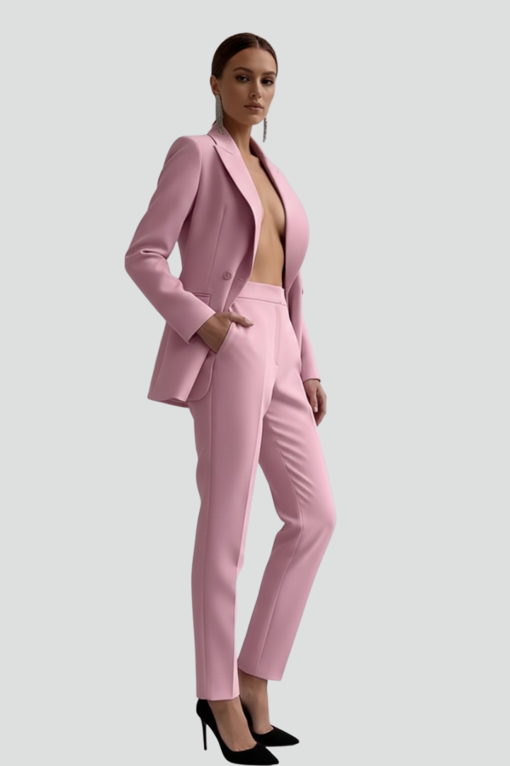 Women’s Blazer and Trousers Set with Long Sleeves - Image 3