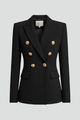 Women's double-breasted blazer with gold-tone buttons