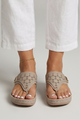 Women's Orthopedic Wedge Sandals — Cushioned Slip-On Toe-Post Sandals