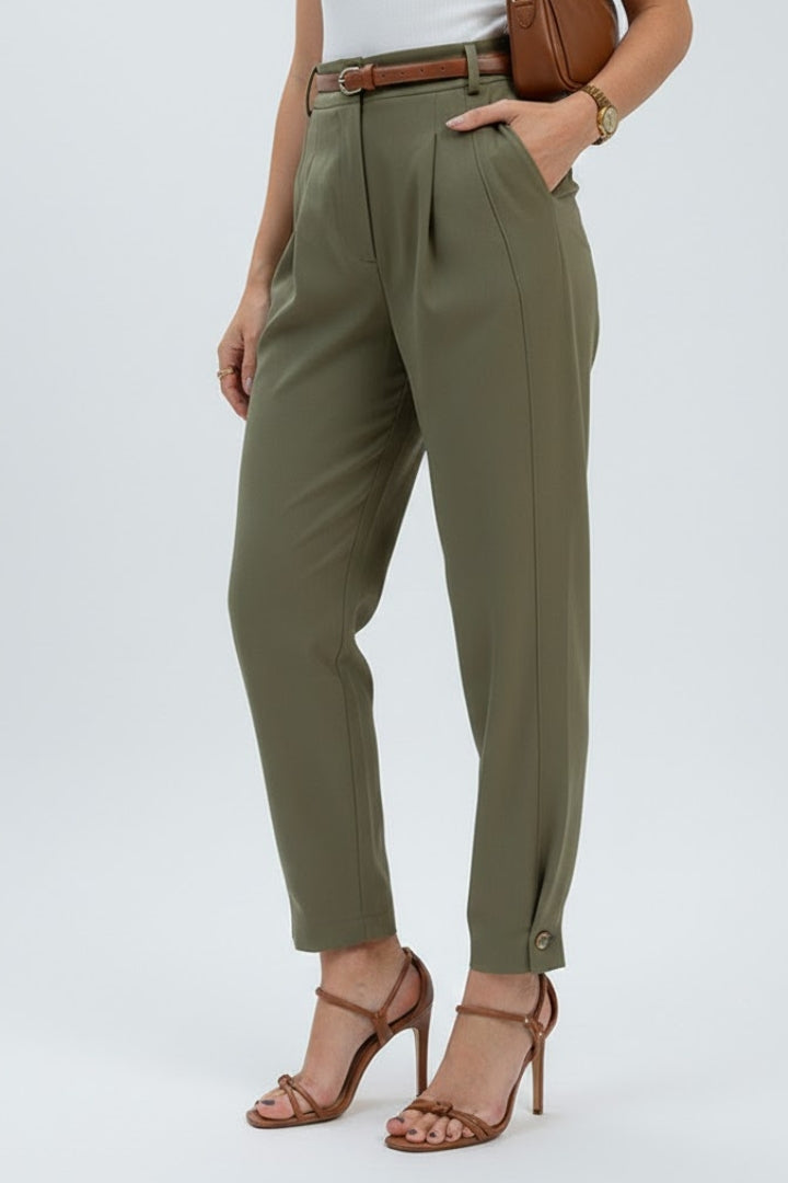 Women’s Pants with High Waist and Tapered Leg - Image 4
